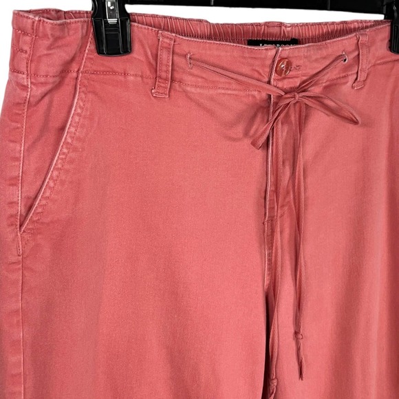 Liverpool Drawstring Crop Utility Pants High Rise Straight Leg In Dusty Cedar 16 - Picture 4 of 12